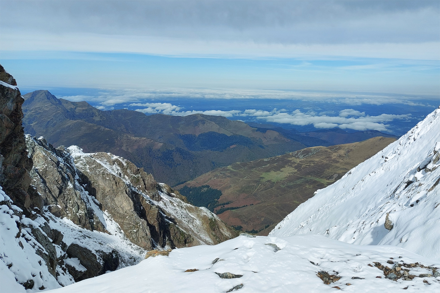 Udsigt fra Pic du Midi de Bigorre mod nord